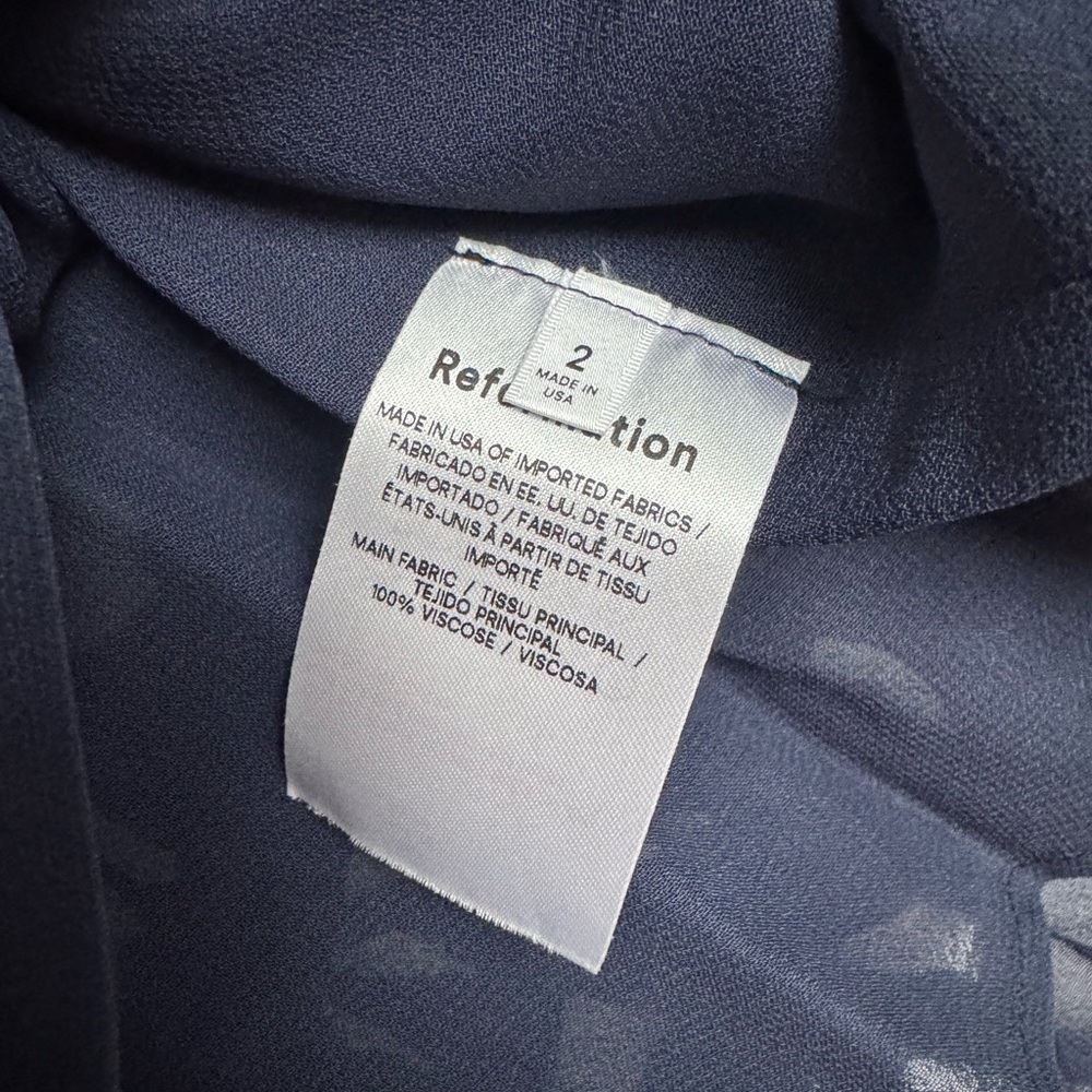Reformation Navy and White Patterned Dress - Picture 2 of 4